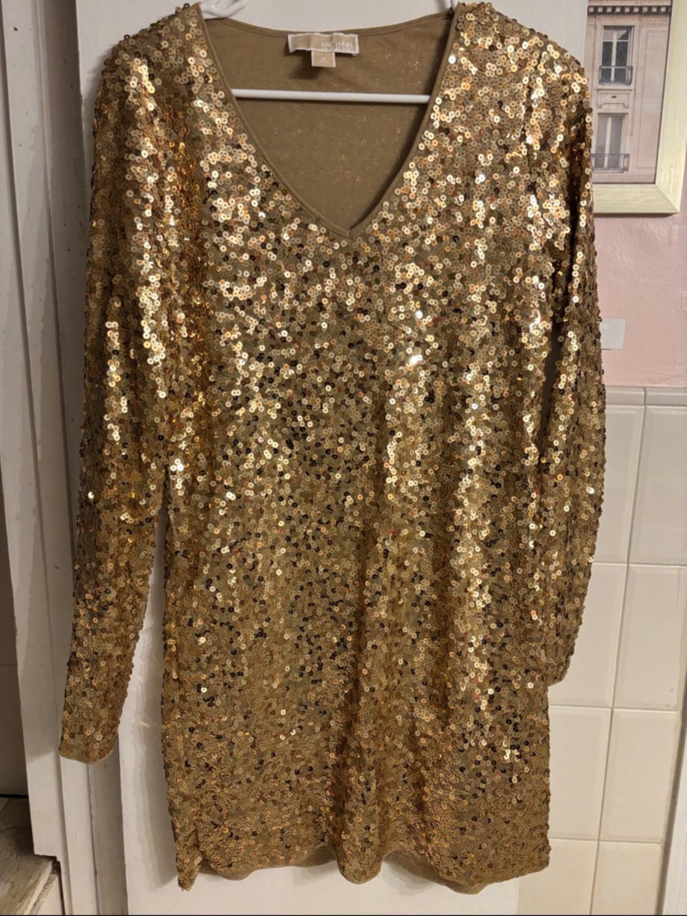 Michael Kors Gold Sequin Dress